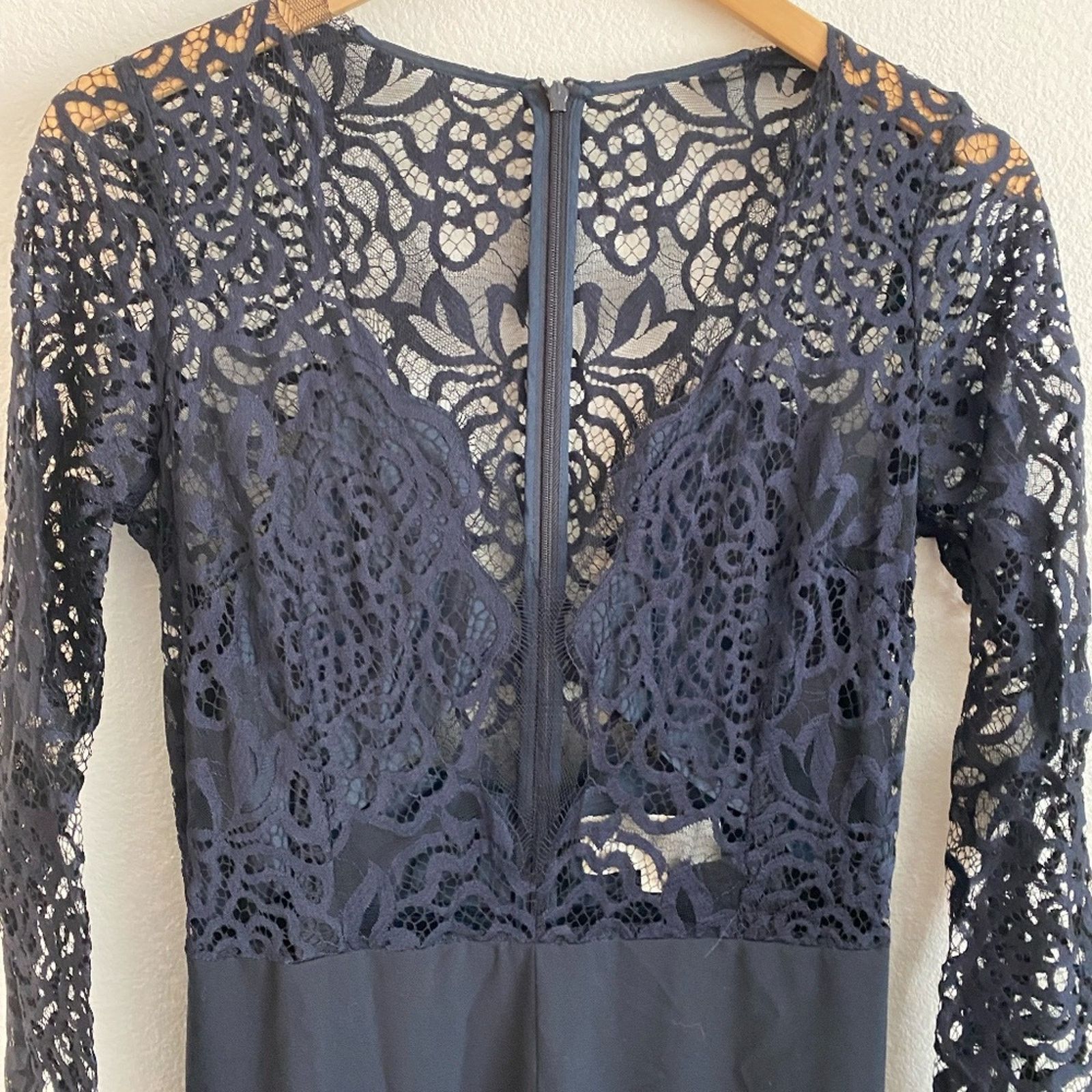 Other Michelle Mason Women's Silk Lined Lace Jumpsuit - 4 Size 27" / US 4 / IT 40 - 3 Thumbnail