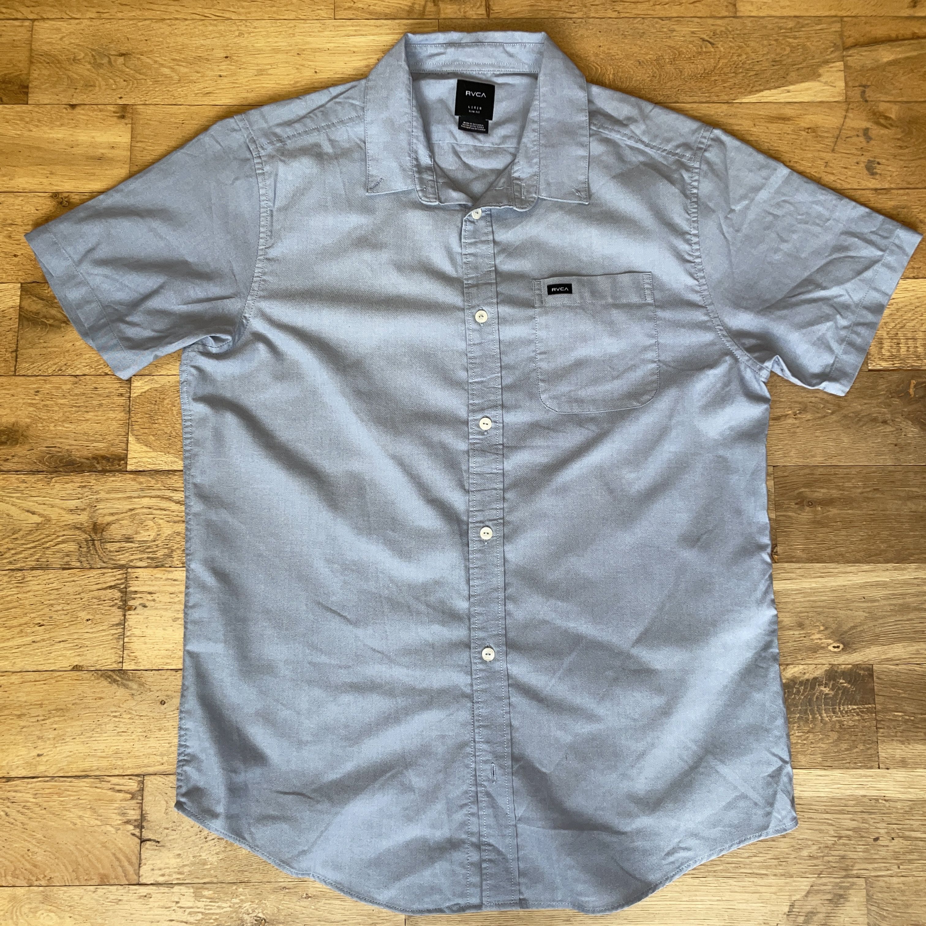 RVCA Rvca Men's Fashionable Elegant Shirt Cotton Slim Fit Size L Size US L / EU 52-54 / 3 - 1 Thumbnail