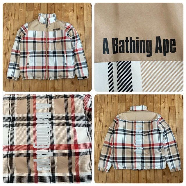 Bape BAPE LOGO Check Puffer Down Jacket a bathing ape Size US XL / EU 56 / 4 - 1 Thumbnail
