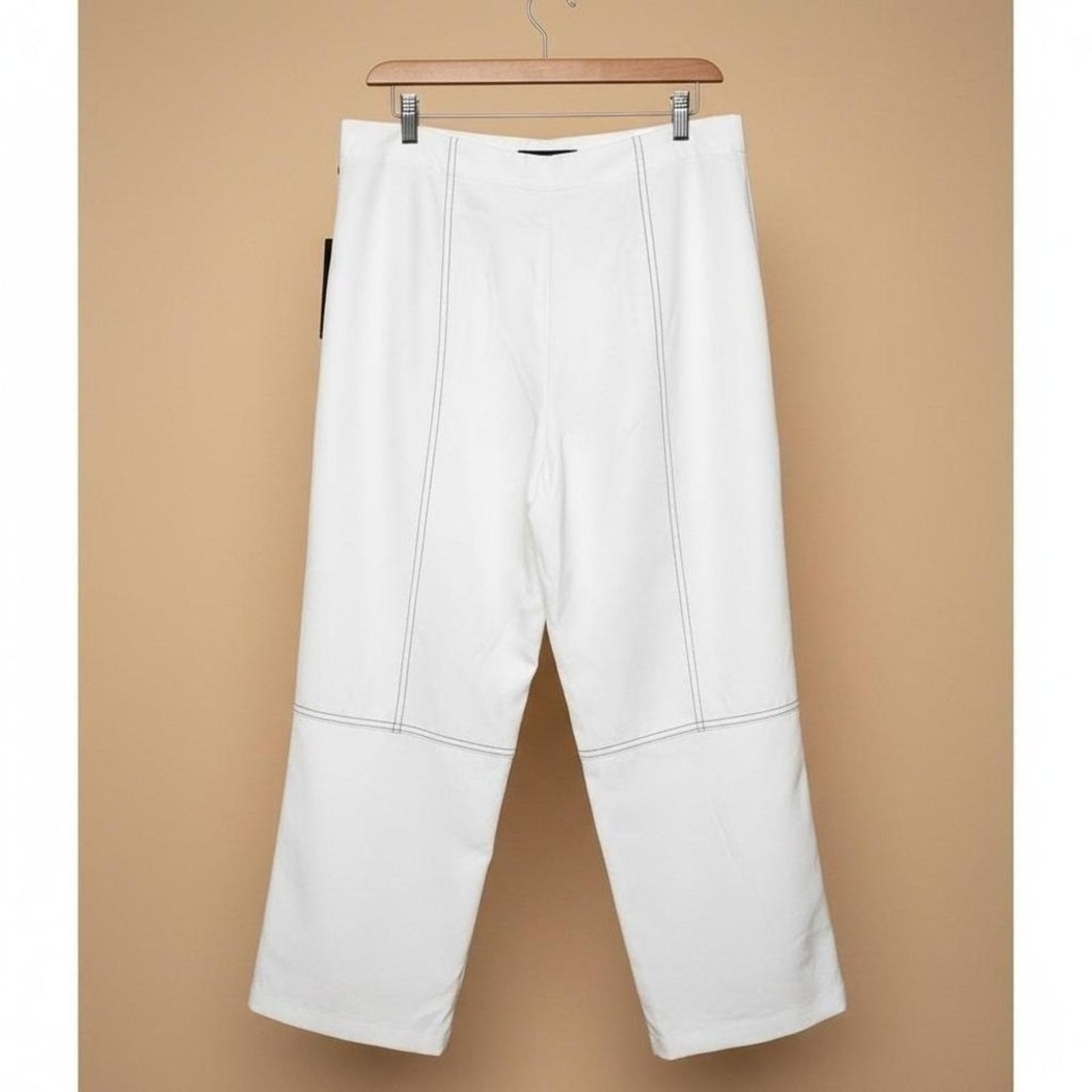 Karl Lagerfeld KARL LAGERFELD Paris White Black Stitching Cropped Pants 12 Size 34" / US 12 / IT 48 - 3 Thumbnail