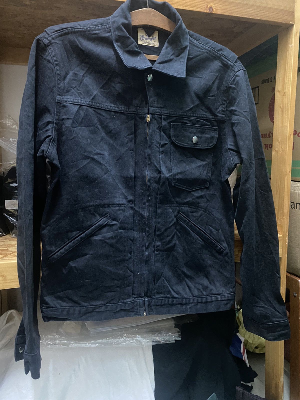 Vintage DISTRESSED WRANGLER DENIM JACKET Size US M / EU 48-50 / 2 - 2 Thumbnail