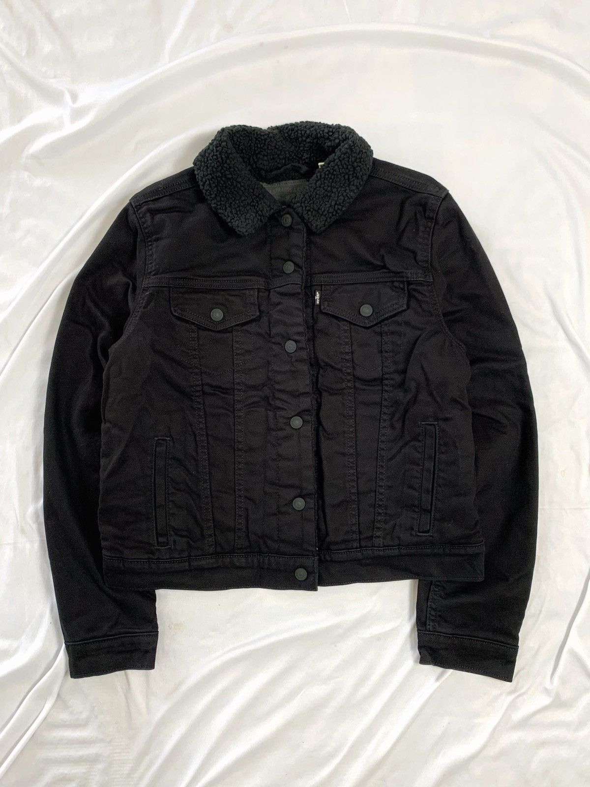 Levi's Levis sherpa black trucker jacket rare Size US M / EU 48-50 / 2 - 1 Thumbnail
