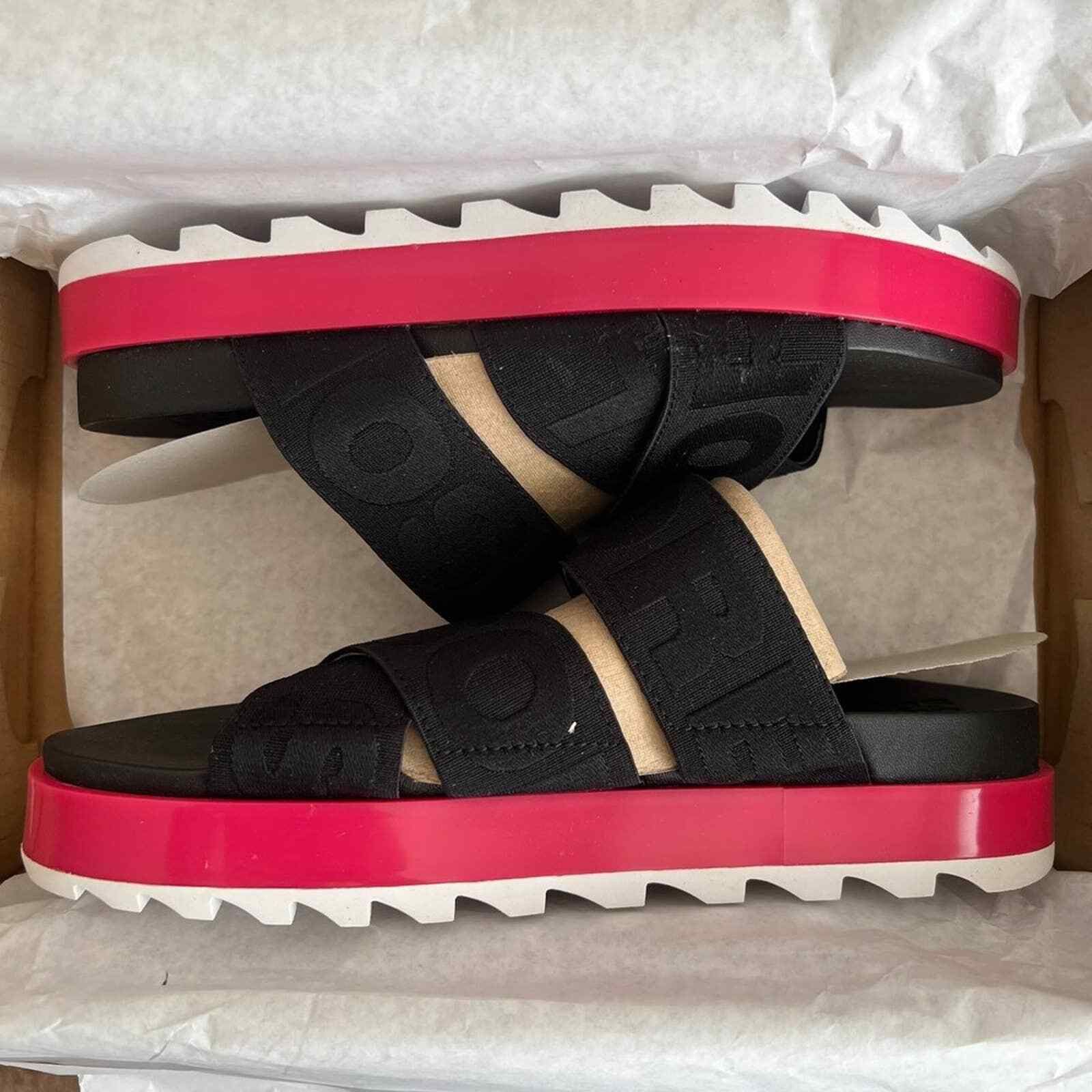 SOREL SOREL Black & Punch Pink Roaming Sport Women Sandal, US7 Size US 7 / IT 37 - 9 Thumbnail