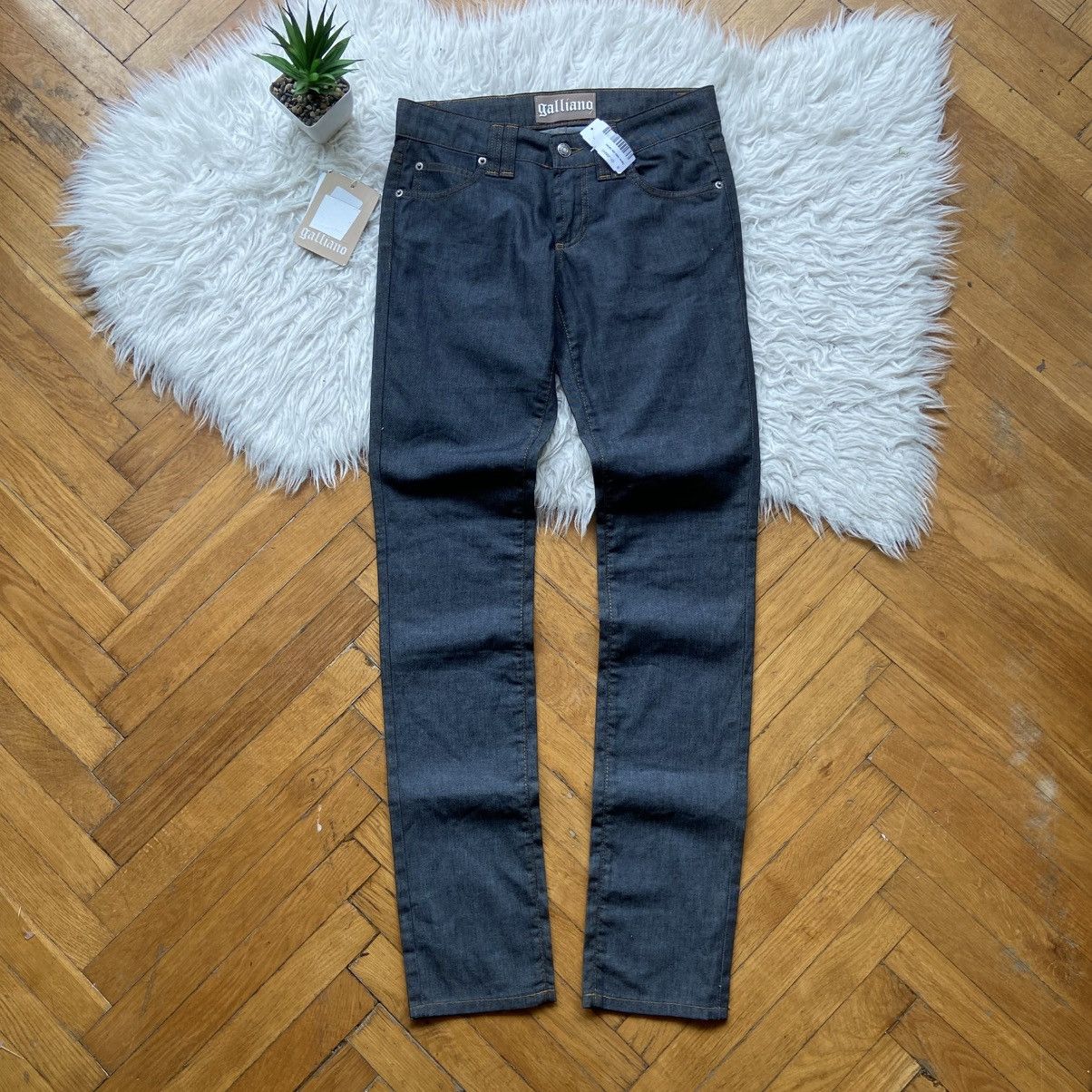 John Galliano 📌 Crazy John Galliano Y2K Low Skinny Denim Jeans Size 27" / US 4 / IT 40 - 6 Thumbnail