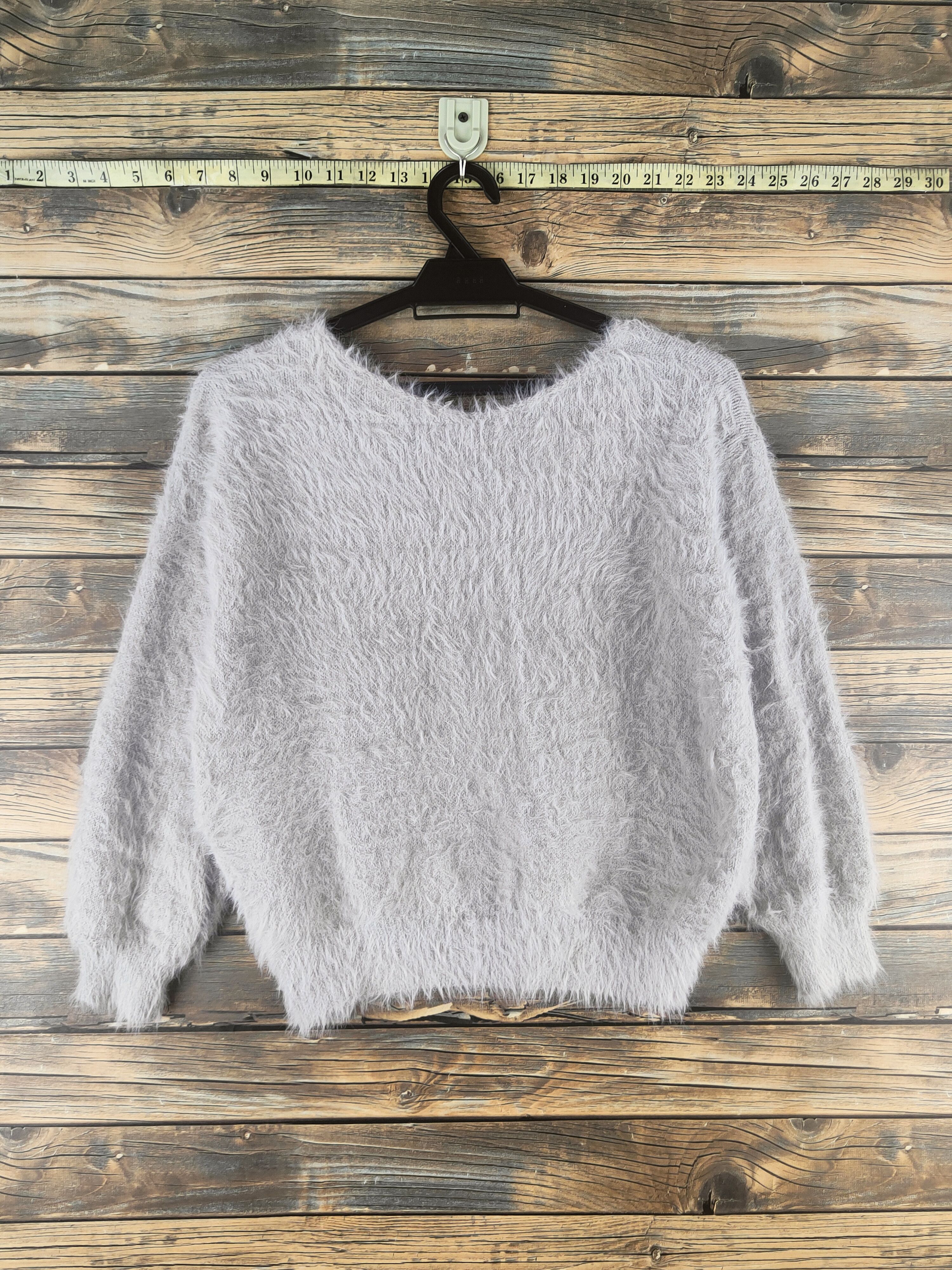 Japanese Brand DL Japanese Brand Gray shaggy Fur Mohair Knitwear #46-501 Size S / US 4 / IT 40 - 7 Thumbnail