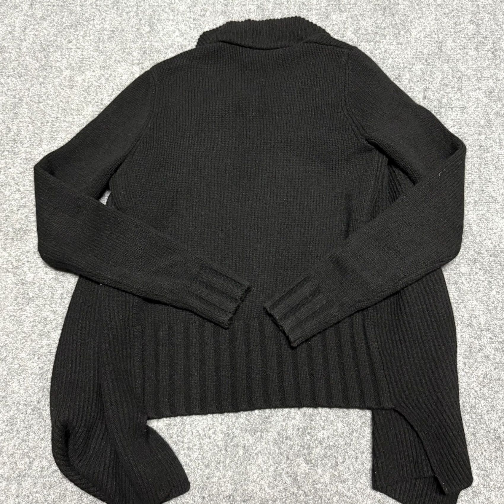 Vince Vince Cardigan Women M Black Wool Yak Ribbed Open Front Lagenlook Sweater Size M / US 6-8 / IT 42-44 - 3 Thumbnail