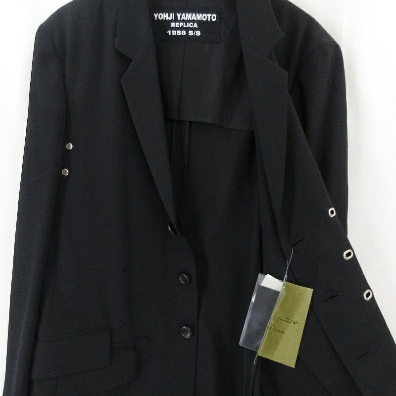 Yohji Yamamoto Yohji Yamamoto POUR HOMME 88SS Eyelet Gaba Jacket Size US L / EU 52-54 / 3 - 6 Thumbnail