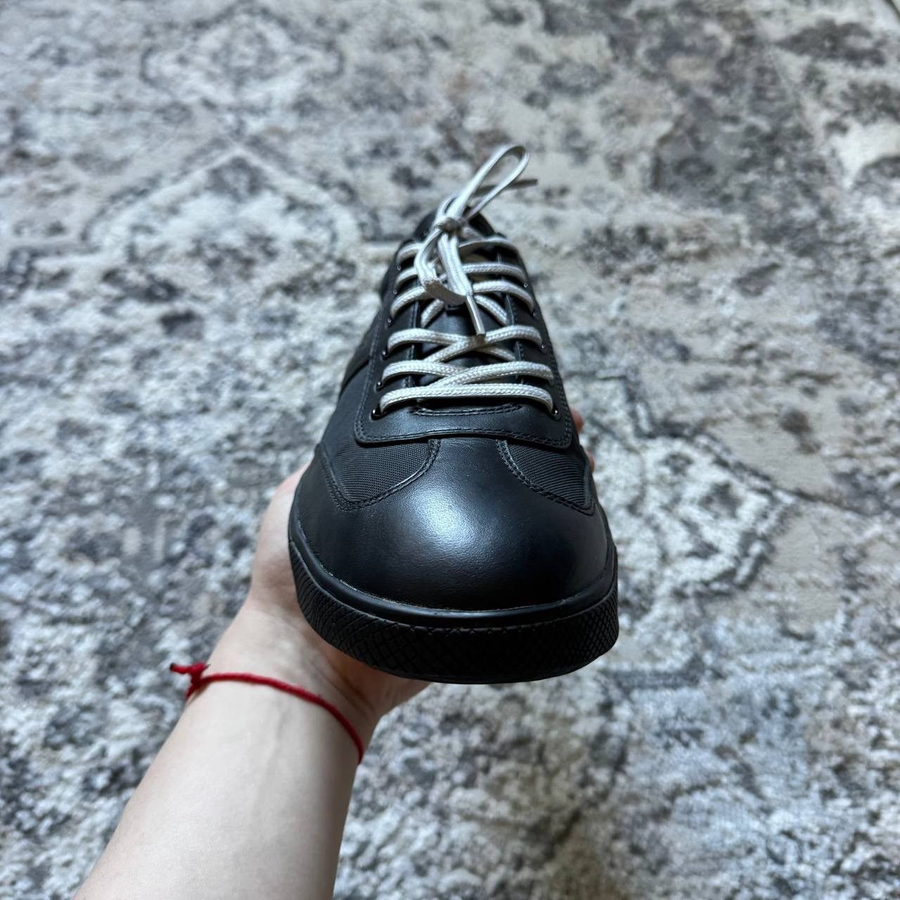 Prada Prada Vintage Black Leather Low Trainers Size US 9.5 / EU 42-43 - 6 Thumbnail
