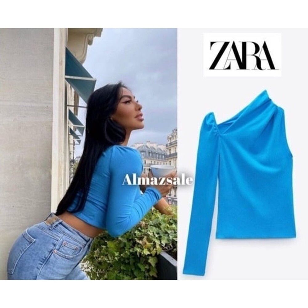 Zara Zara Asymmetrical Top Size Medium 5644/816 Size M / US 6-8 / IT 42-44 - 5 Thumbnail