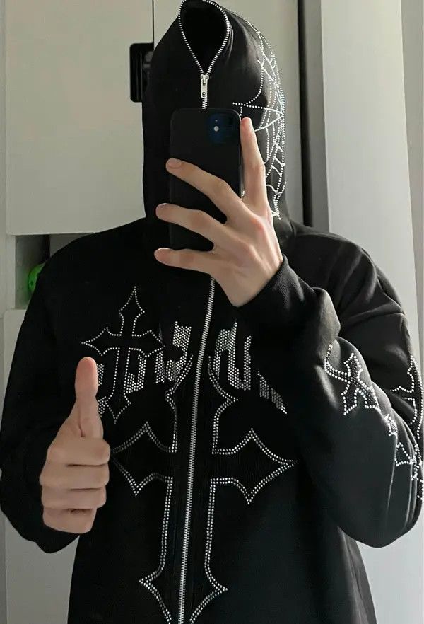 VIBE Hoodie Rhinestones Zip Size S / US 4 / IT 40 - 1 Thumbnail