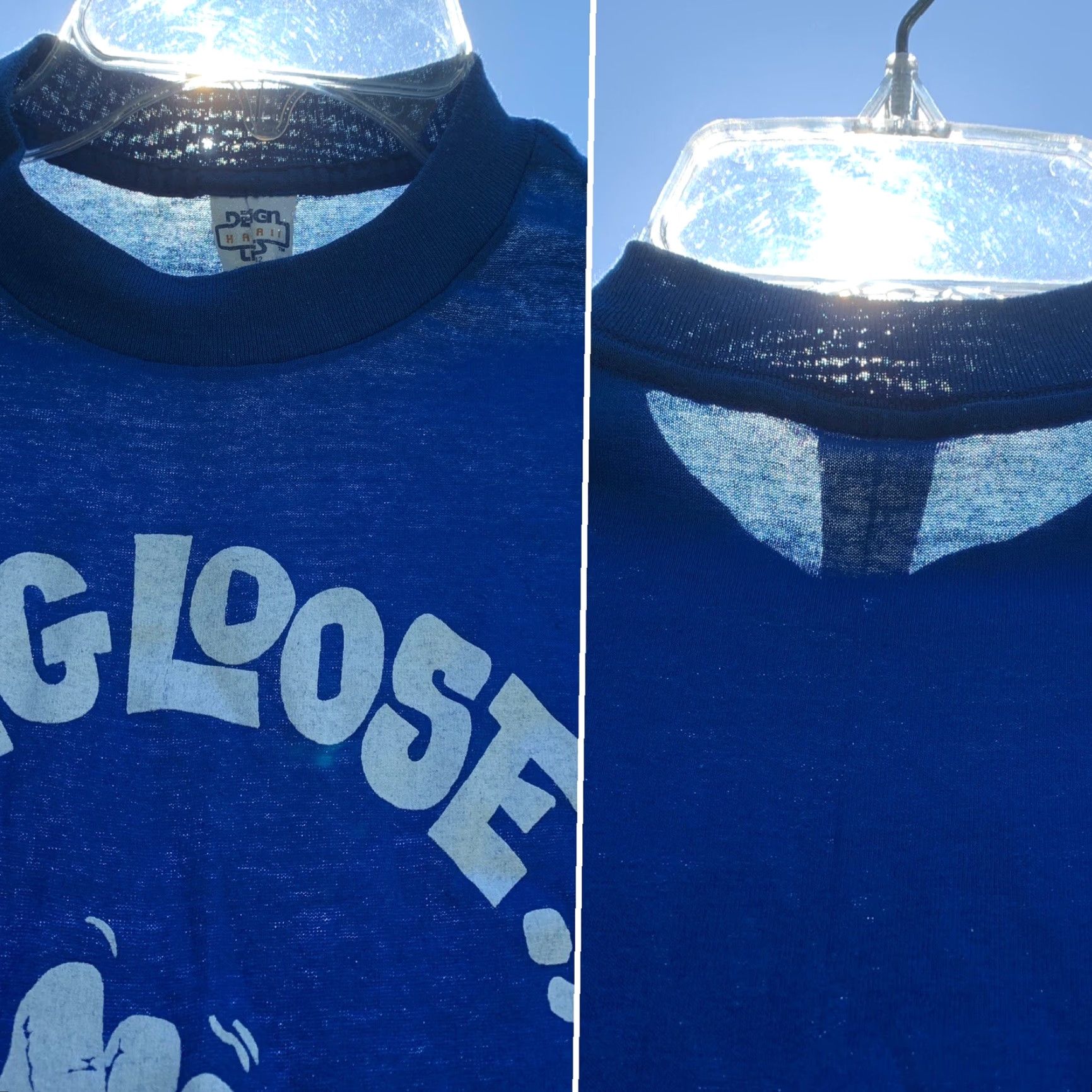 Vintage VINTAGE Hang Loose Hawaii T-Shirt L Blue 50/50 Polycotton Men USA Graphic Tee Made In USA Hawaii Shirt Mens Size US L / EU 52-54 / 3 - 4 Thumbnail