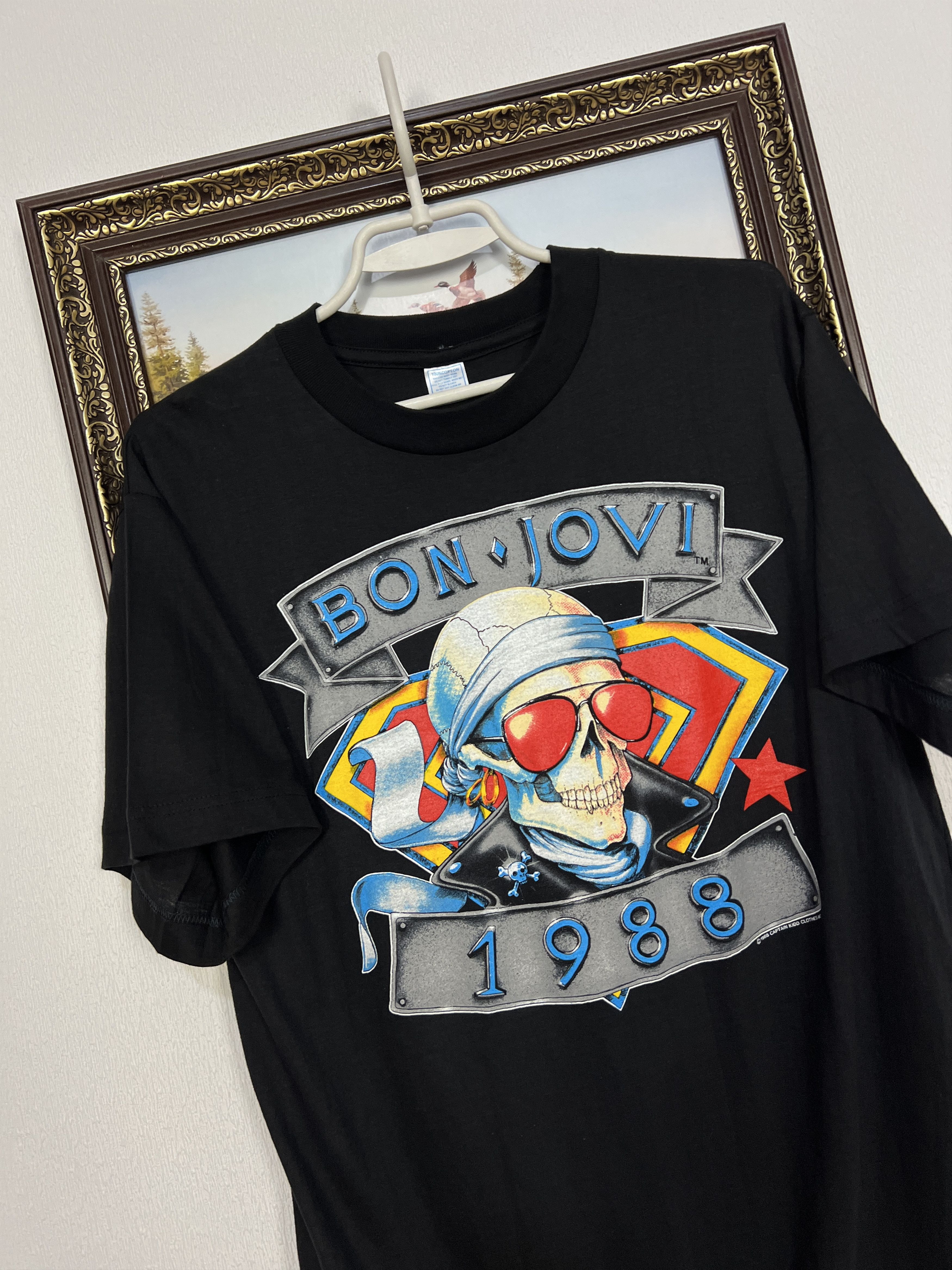 Vintage Bon Jovi The Brotherhood Tour Rock Band Shirt Tee Over Print Size US L / EU 52-54 / 3 - 4 Thumbnail