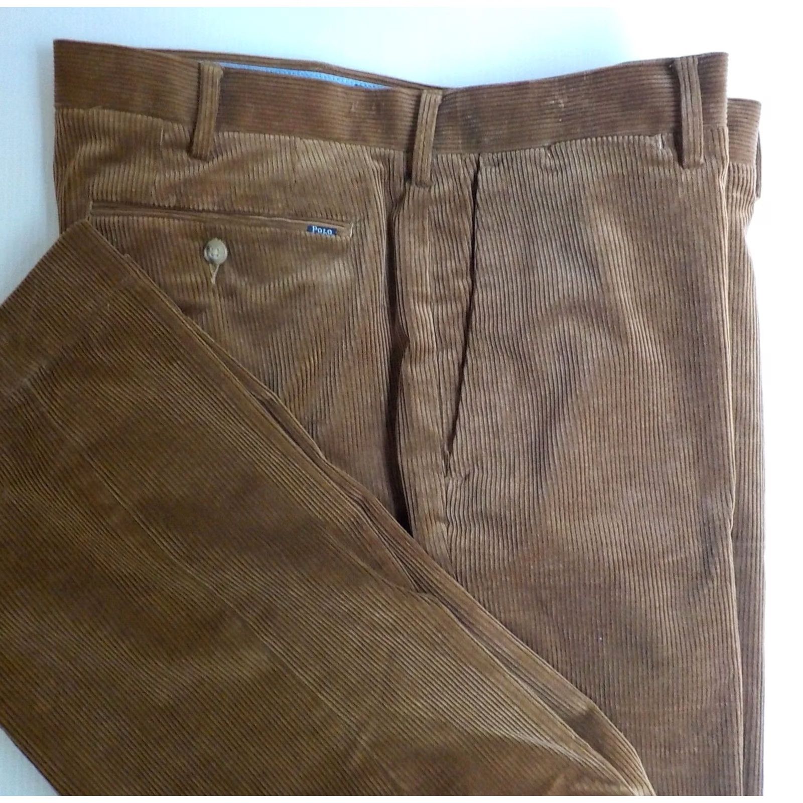 Polo Ralph Lauren POLO RALPH LAUREN Mens Pants Caramel Classic Fit Corduroy 36X32 Size US M / EU 48-50 / 2 - 2 Thumbnail