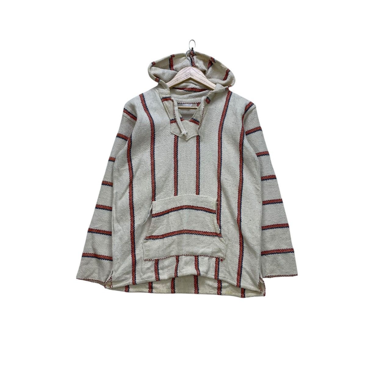 Vintage 💥Vintage Pullover Stripe Hoodie Jumper Jacket Size US S / EU 44-46 / 1 - 1 Thumbnail