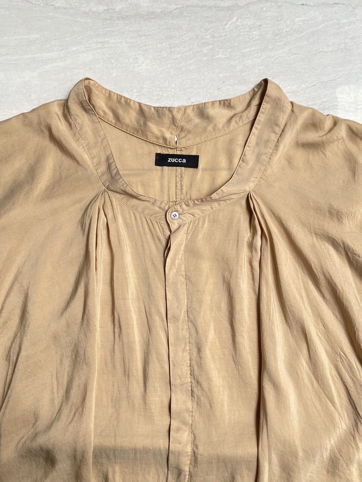 Zucca ZUCCA Brown Blouse Size L / US 10 / IT 46 - 3 Thumbnail