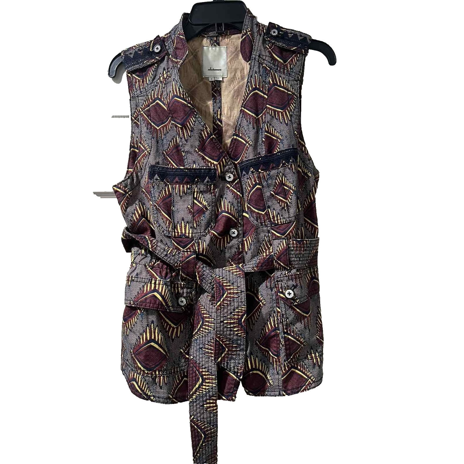 Anthropologie Anthropologie Vest Belt Aztec Size M Cotton A001605 Size M / US 6-8 / IT 42-44 - 2 Thumbnail