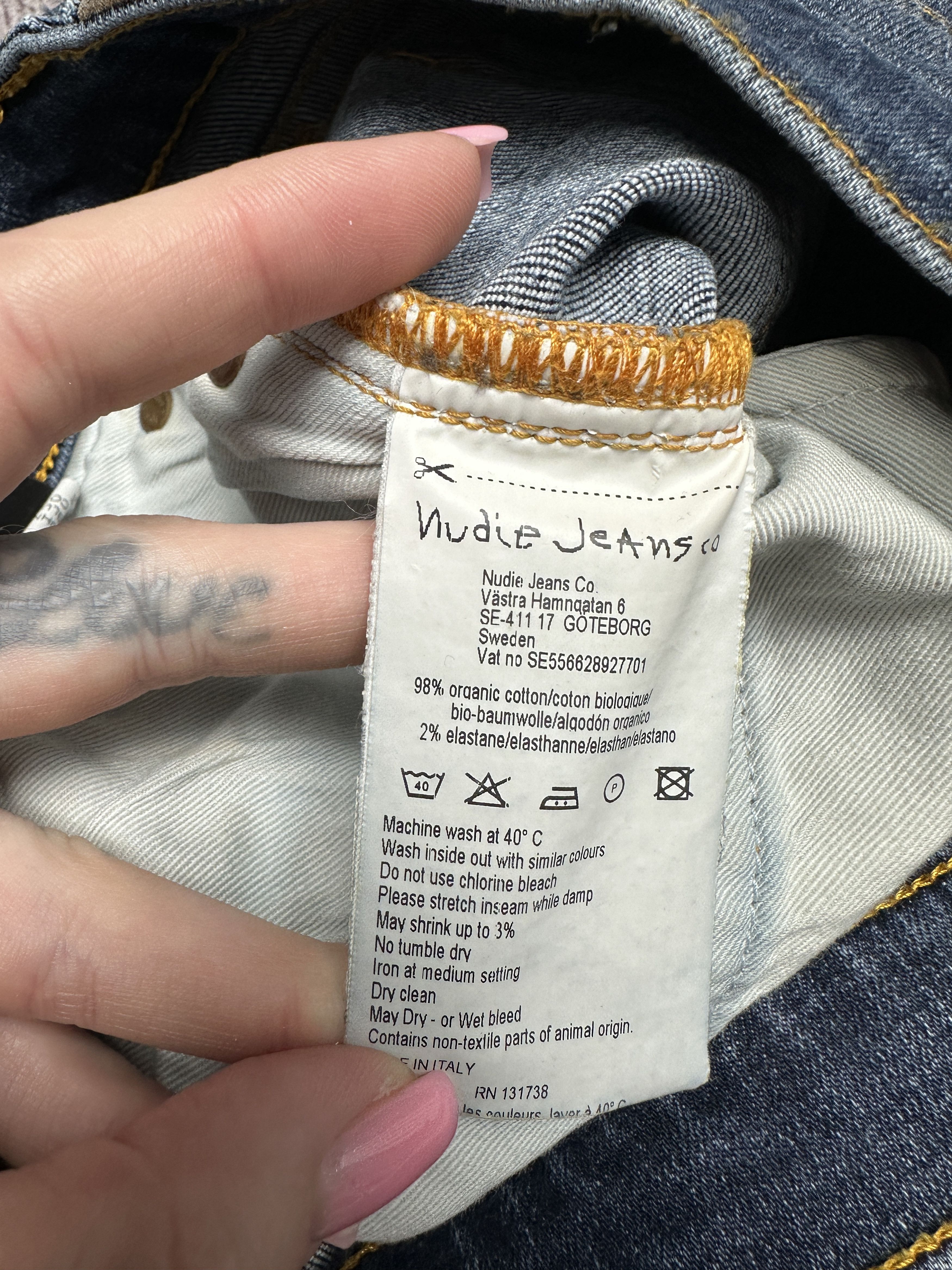Nudie Jeans Nudie Jeans Tight Long John Mens Denim Pants Size US 30 / EU 46 - 11 Thumbnail