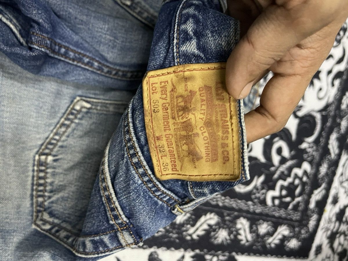 Levi's Vintage Clothing 90s LEVIS 503 J22 DISTRESSED DENIM FADED DESIGN Size US 28 / EU 44 - 17 Thumbnail