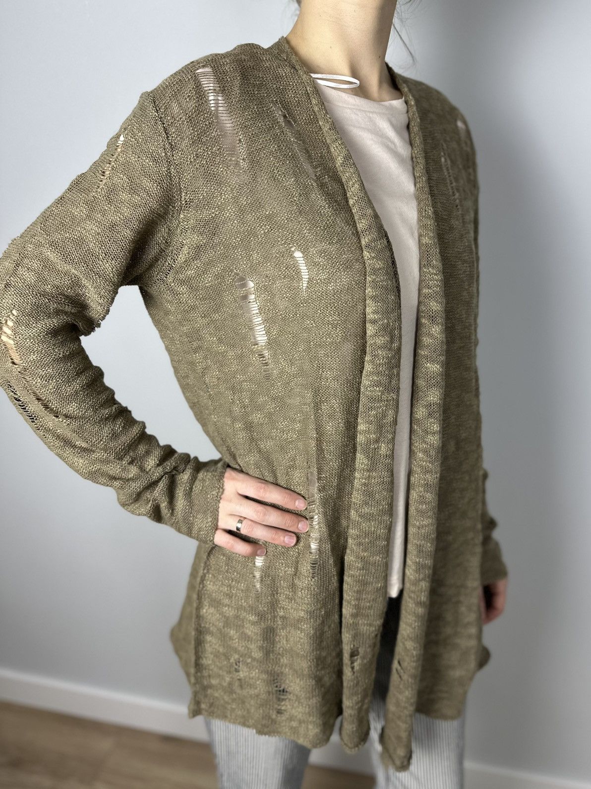 First Aid To The Injured First Aid to the Injured Cardigan Faded Linen Cotton Unisex Size M / US 6-8 / IT 42-44 - 6 Thumbnail