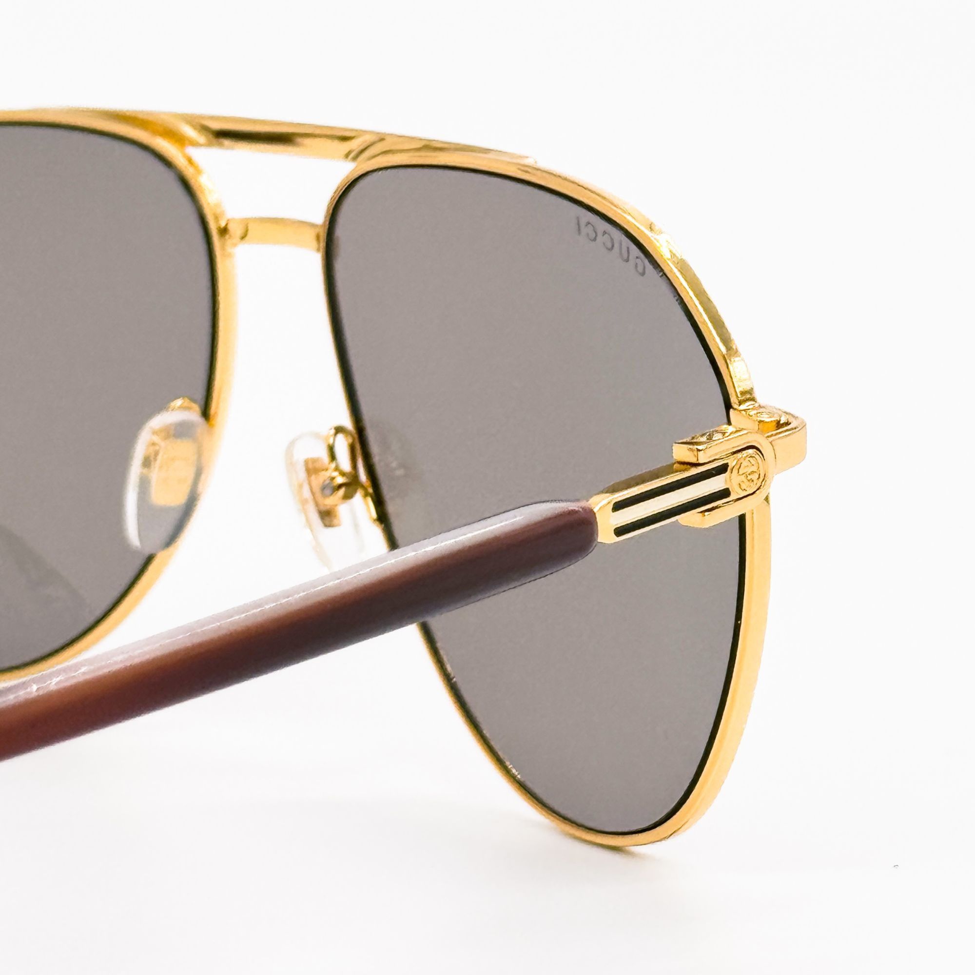 Gucci NEW GUCCI SUNGLASSES GG1220S 002 GOLD/GRAY MEN EYEWEAR GUCCI Size ONE SIZE - 6 Thumbnail
