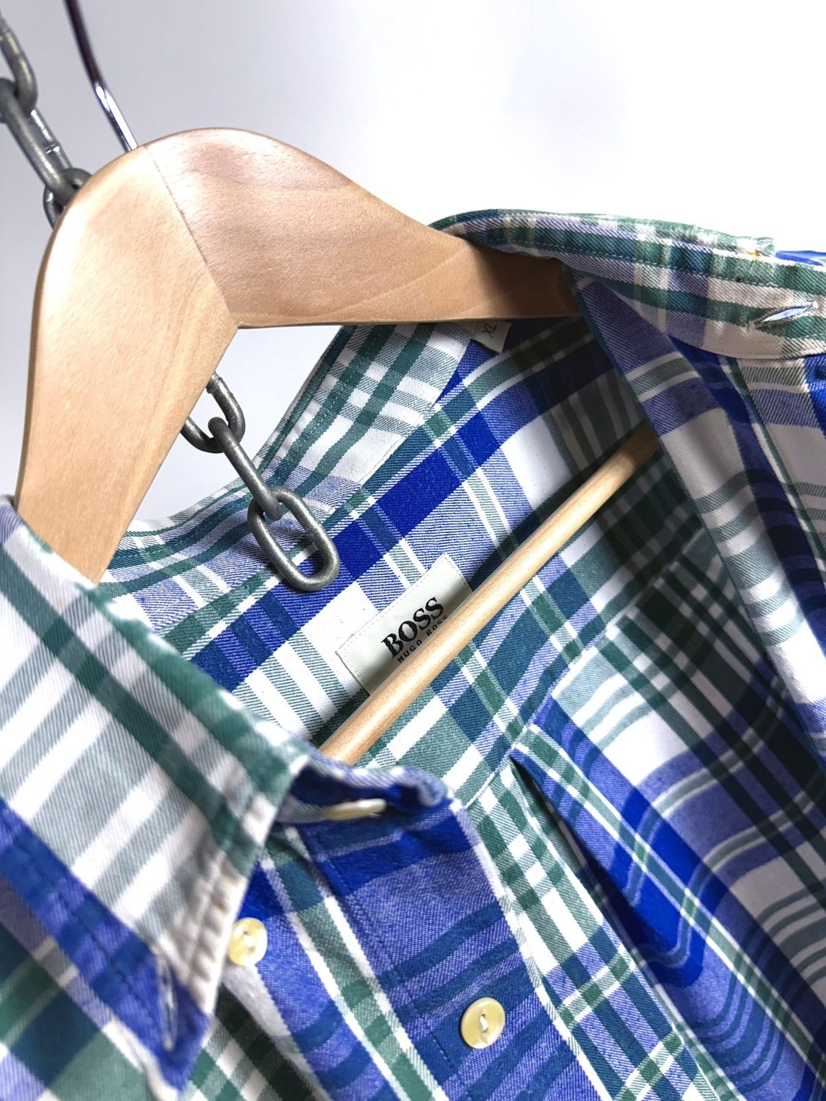 Hugo Boss Vintage 90s Hugo Boss Check Flannel Shirt Size US XL / EU 56 / 4 - 12 Thumbnail