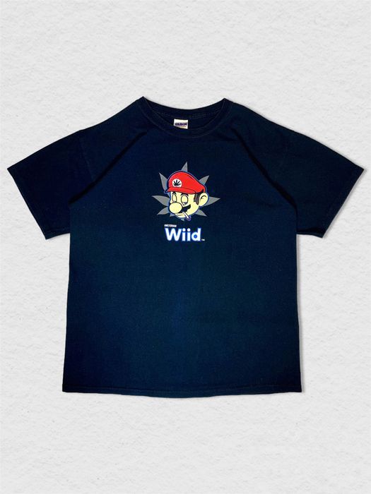 Vintage Vintage Super Mario Wiid Smocking Weed T-Shirt, RARE 00's