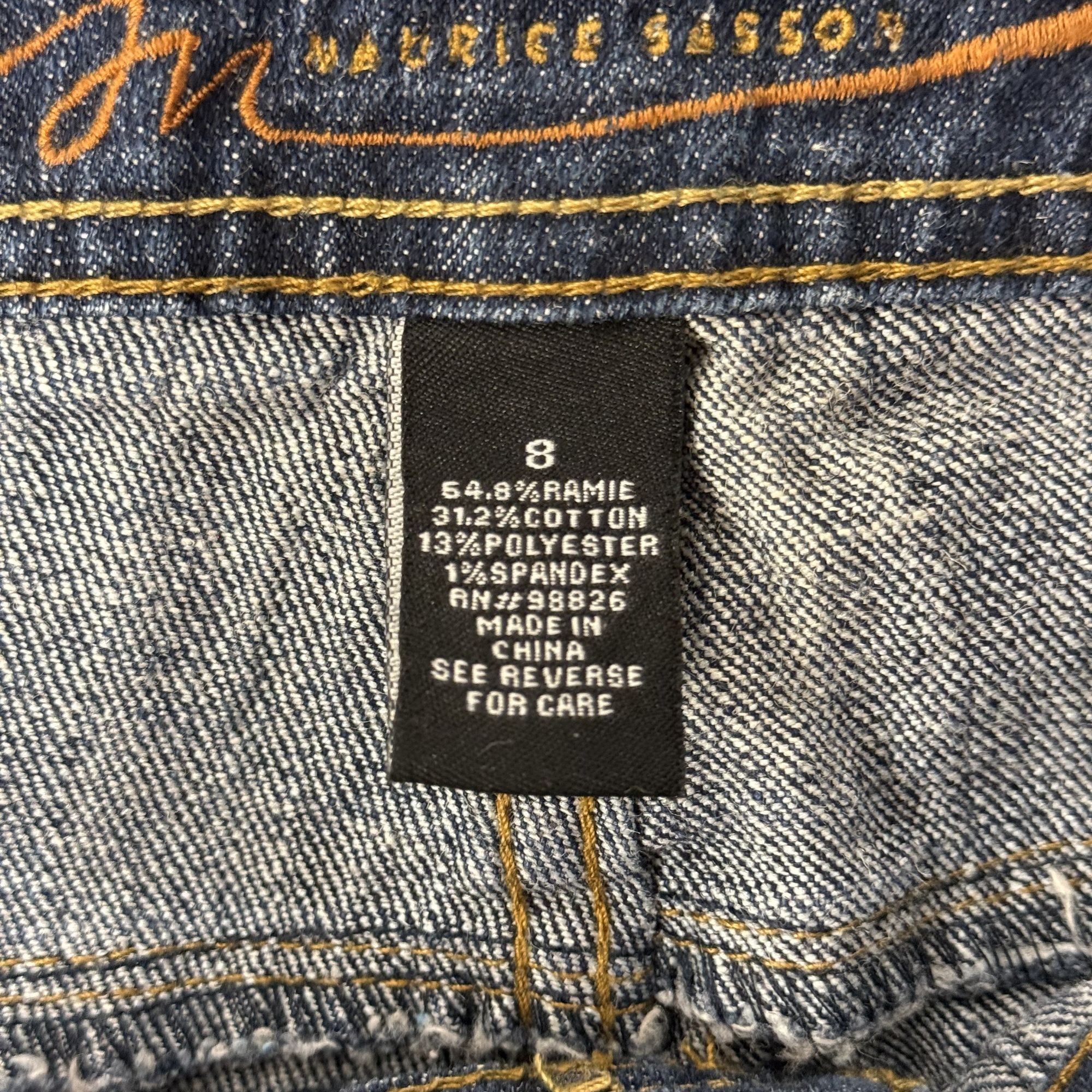 Other Vtg Maurice Sasson Denim EMBELLISHED FLORAL Rhinestone Jeans Size 30" / US 8 / IT 44 - 7 Thumbnail