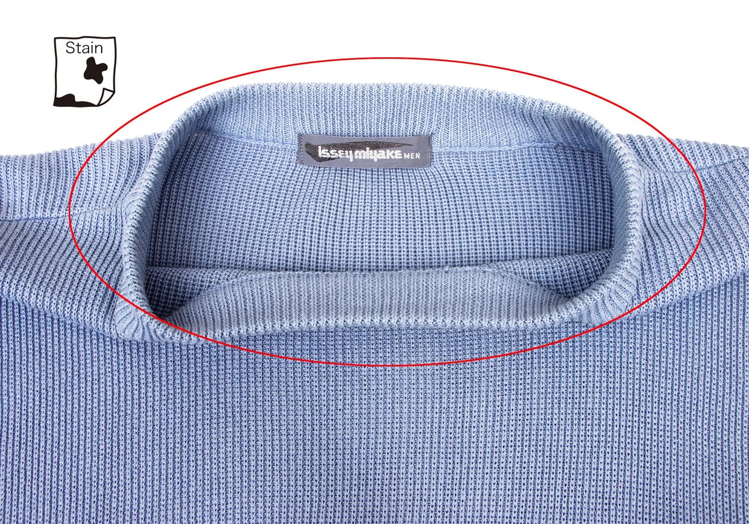 Issey Miyake Off-Shoulder Knit Sweater in Light Blue, Size M Size US M / EU 48-50 / 2 - 3 Thumbnail