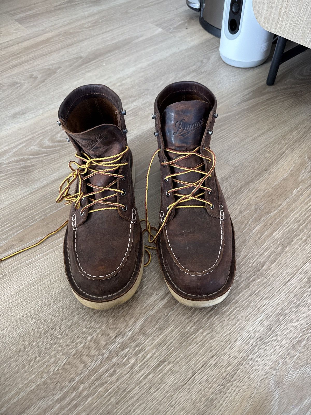 Danner Dancer Men's Dark Brown Leather Boots with Tan Laces Size US 10 / EU 43 - 1 Thumbnail