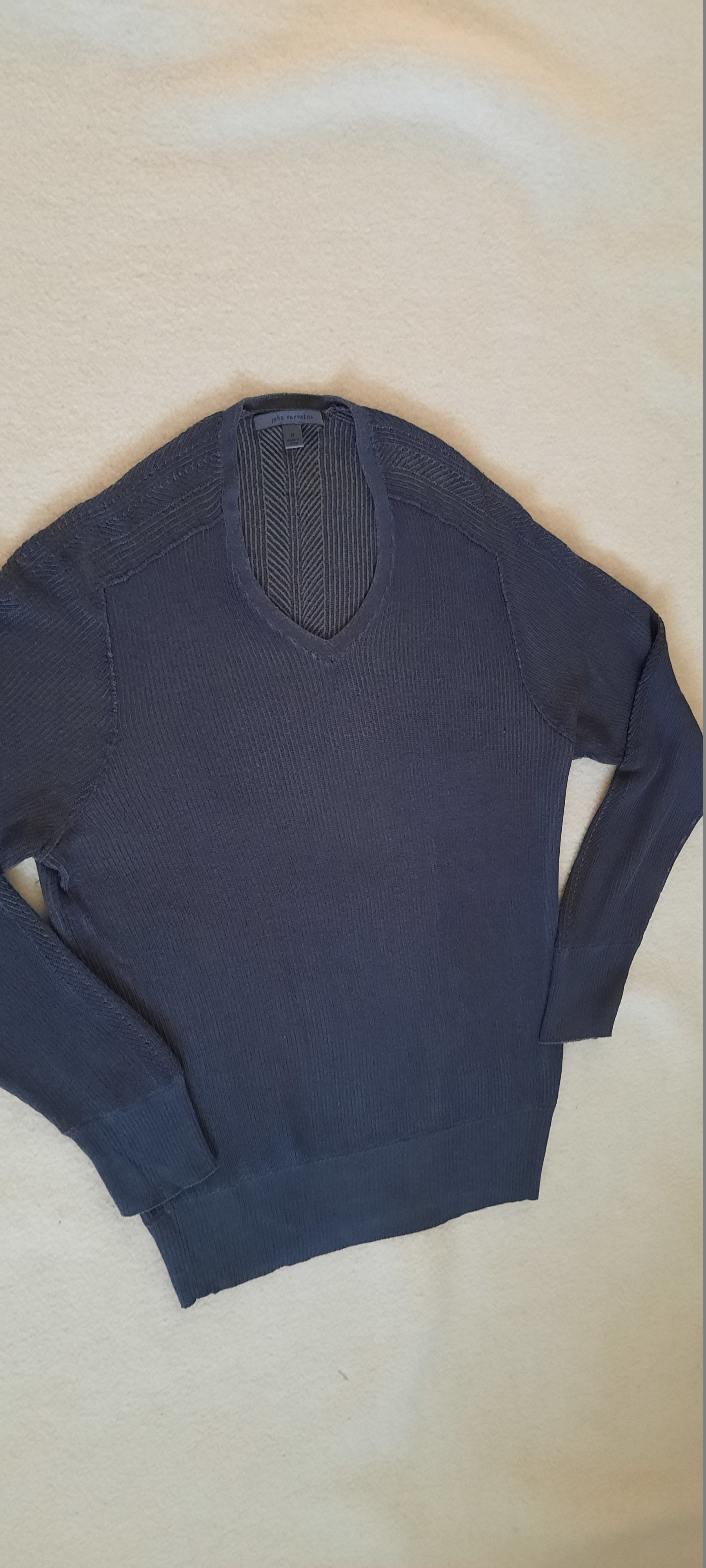 John Varvatos JOHN VARVATOS Men's Sweater Grayish Green Size M Size US M / EU 48-50 / 2 - 3 Thumbnail