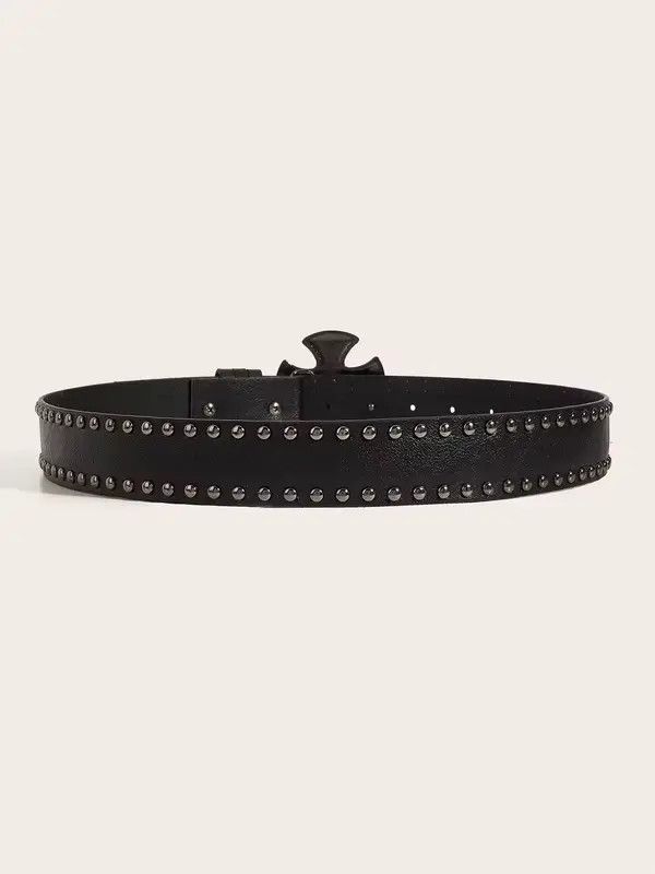 Cowboy Equipment Megumi x Nana Gothic Punk Leather PU Leather Belt Size ONE SIZE - 2 Thumbnail