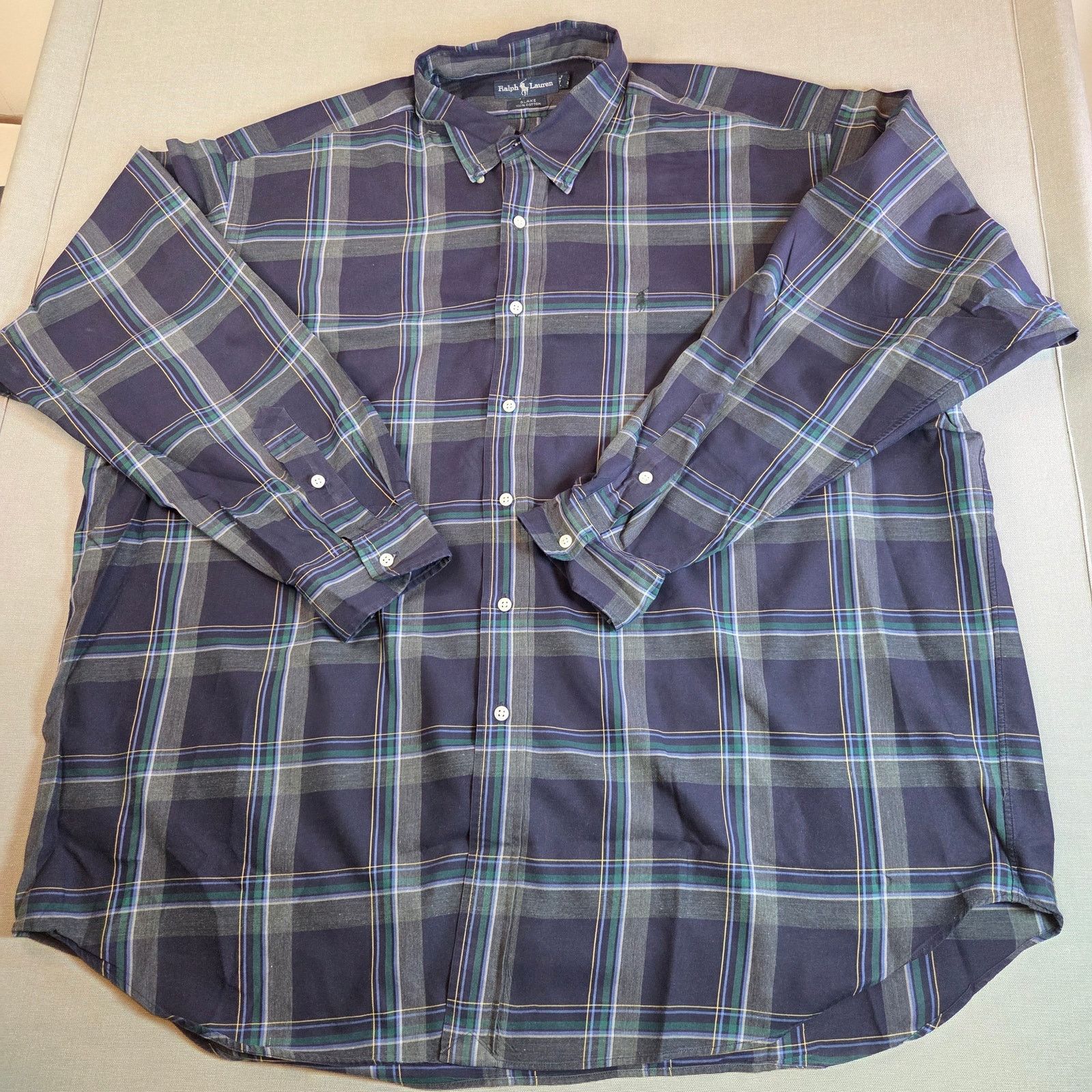 Ralph Lauren Vintage Ralph Lauren Blake Plaid Cotton Shirt XXL Size US XXL / EU 58 / 5 - 1 Thumbnail