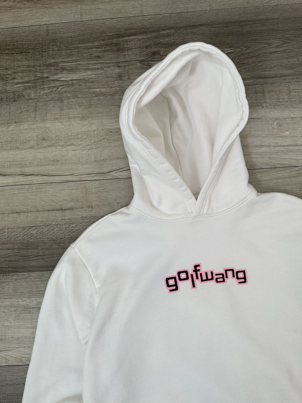 Golf Wang Golf Wang Pink + Black Neon Block Logo Hoodie White XL Tyler Size US XL / EU 56 / 4 - 2 Thumbnail