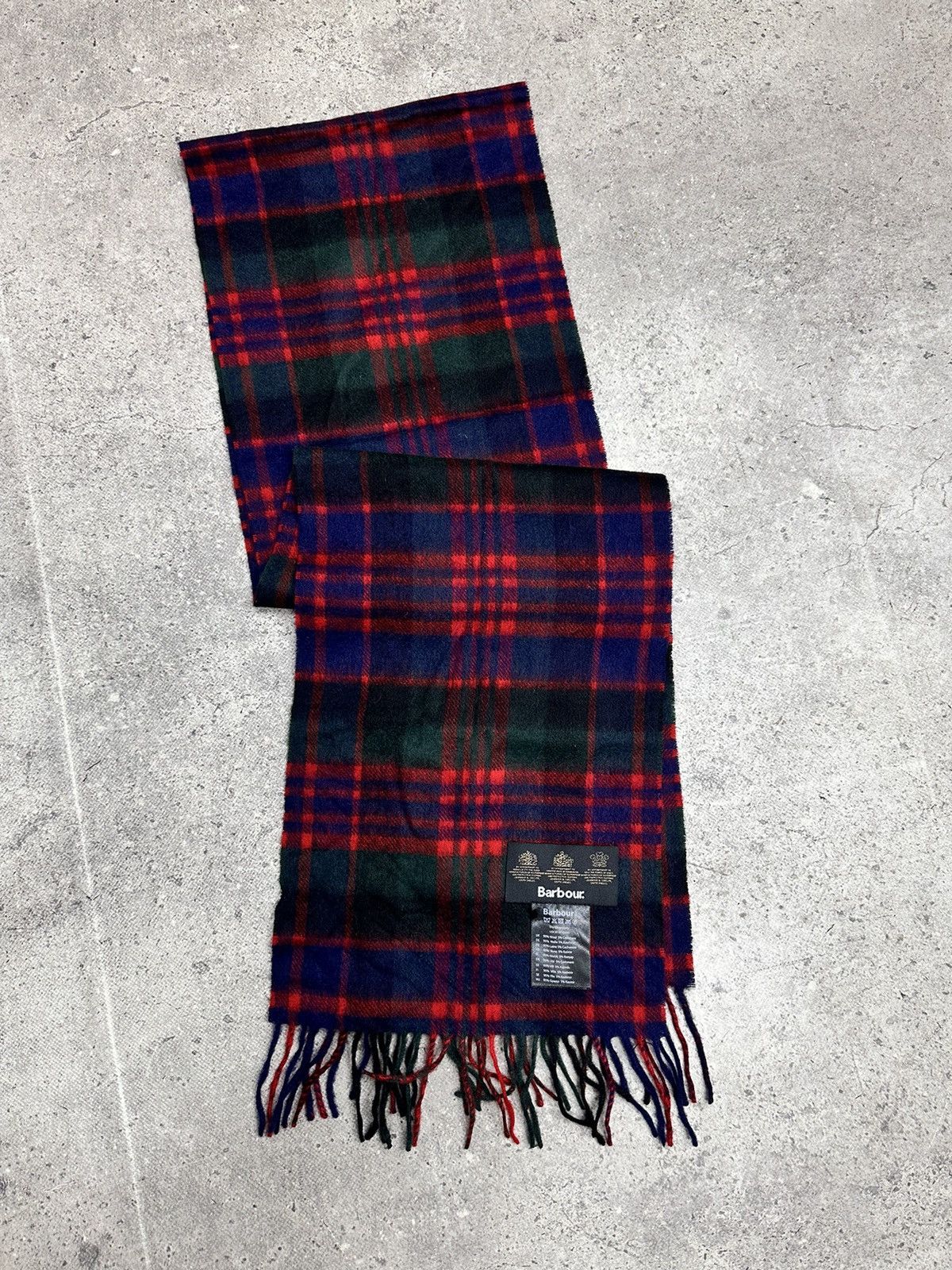 Barbour Vintage Wool Barbour Scarf Burberry Nova Check Loro piana Size ONE SIZE - 3 Thumbnail
