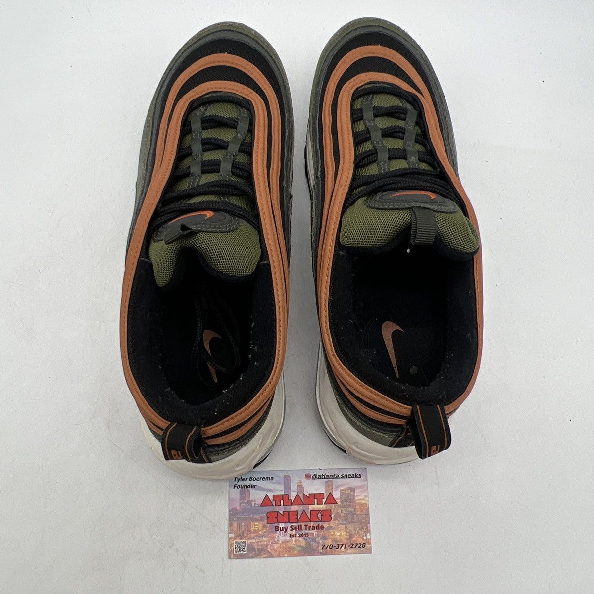 Nike Air max 97 black olive Size US 12 / EU 45 - 6 Thumbnail