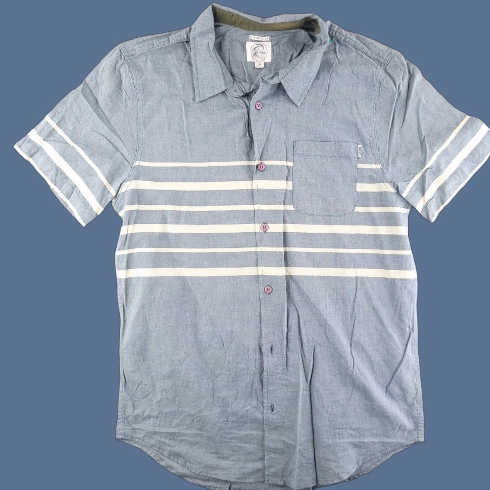 O'Neill VINTAGE O'Neill Shirt Mens Large Green 100% Cotton Button-Up Short Sleeve Casual Size US L / EU 52-54 / 3 - 1 Thumbnail