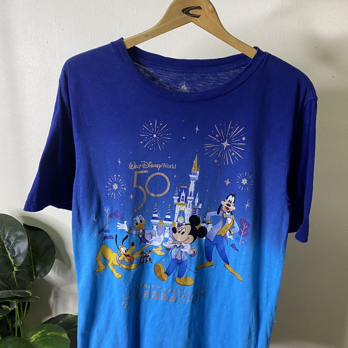 Disney × Vintage Y2K Walt Disney World 50th Anniversary Two Tone Tee Size US S / EU 44-46 / 1 - 2 Thumbnail
