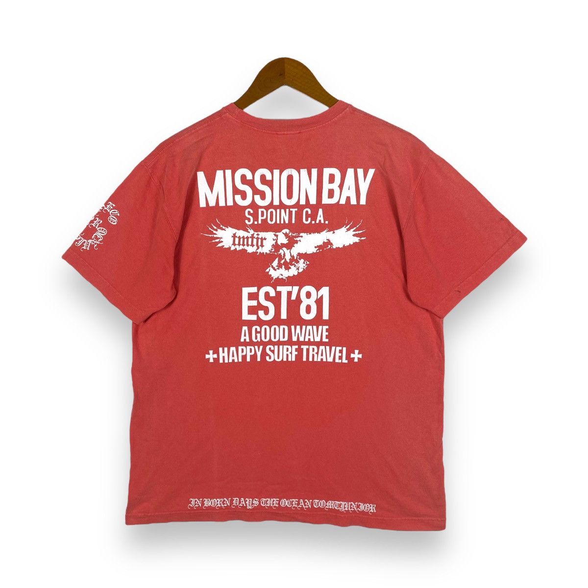 TMT × Vintage Vintage TMT Japan Mission Bay Sunfaded Red Tee Shirt Size US L / EU 52-54 / 3 - 1 Thumbnail