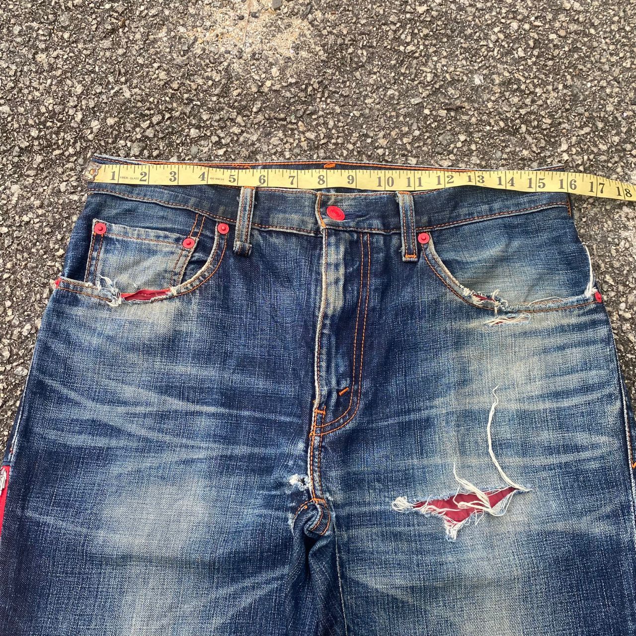 Levi's Vintage Levis 505 Packable Distressed Denim Size US 32 / EU 48 - 5 Thumbnail