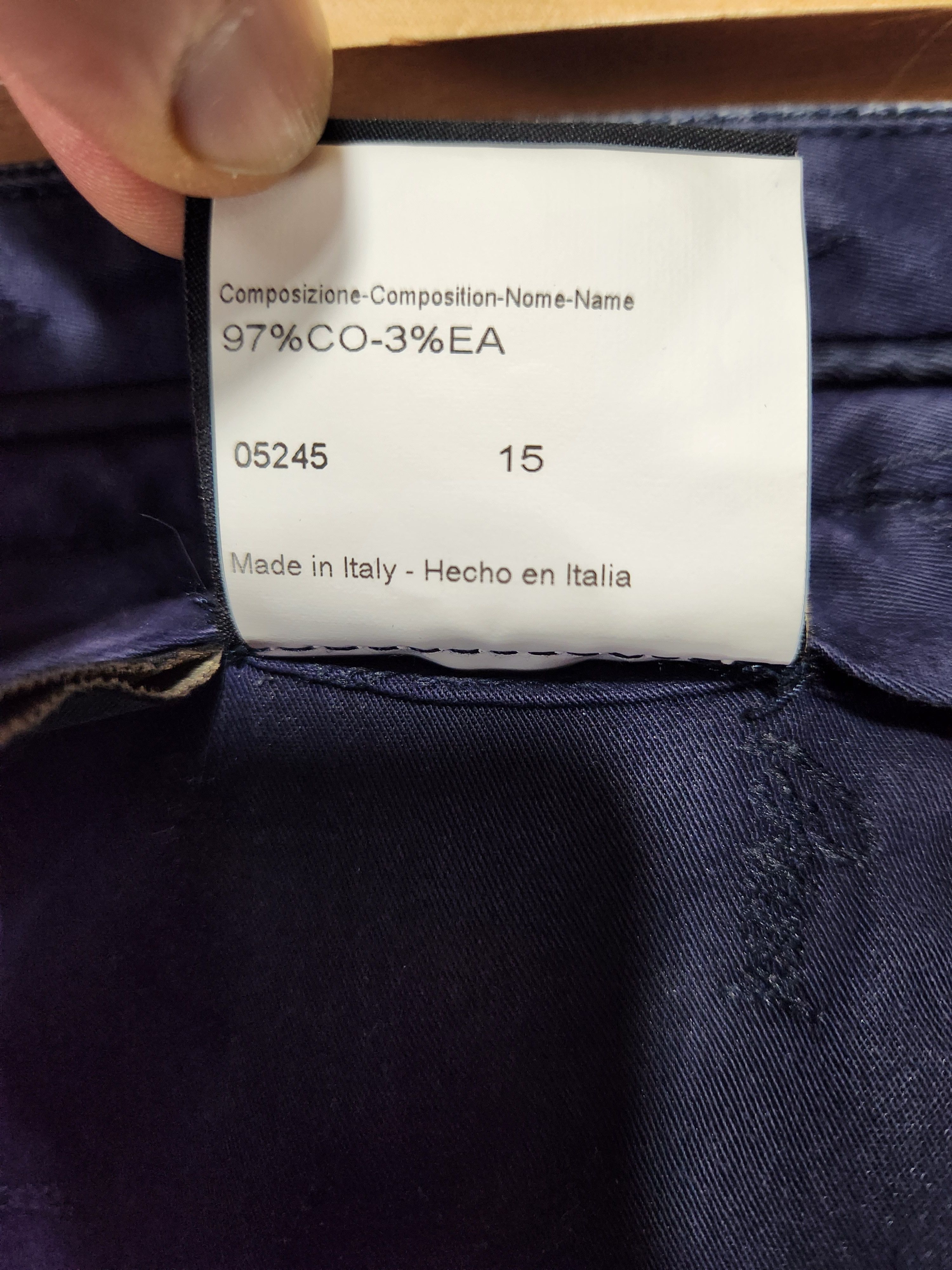 Brioni Stelvio Dark Blue Indigo Cotton Stretch Jeans Size US 44 / EU 60 - 14 Thumbnail