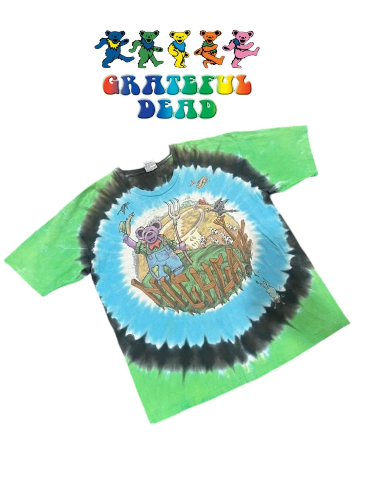 Grateful Dead × Liquid Blue × Vintage Grateful Dead 1995 Chris Pinkerton Highgate Destroy Tee Size US XL / EU 56 / 4 - 3 Thumbnail