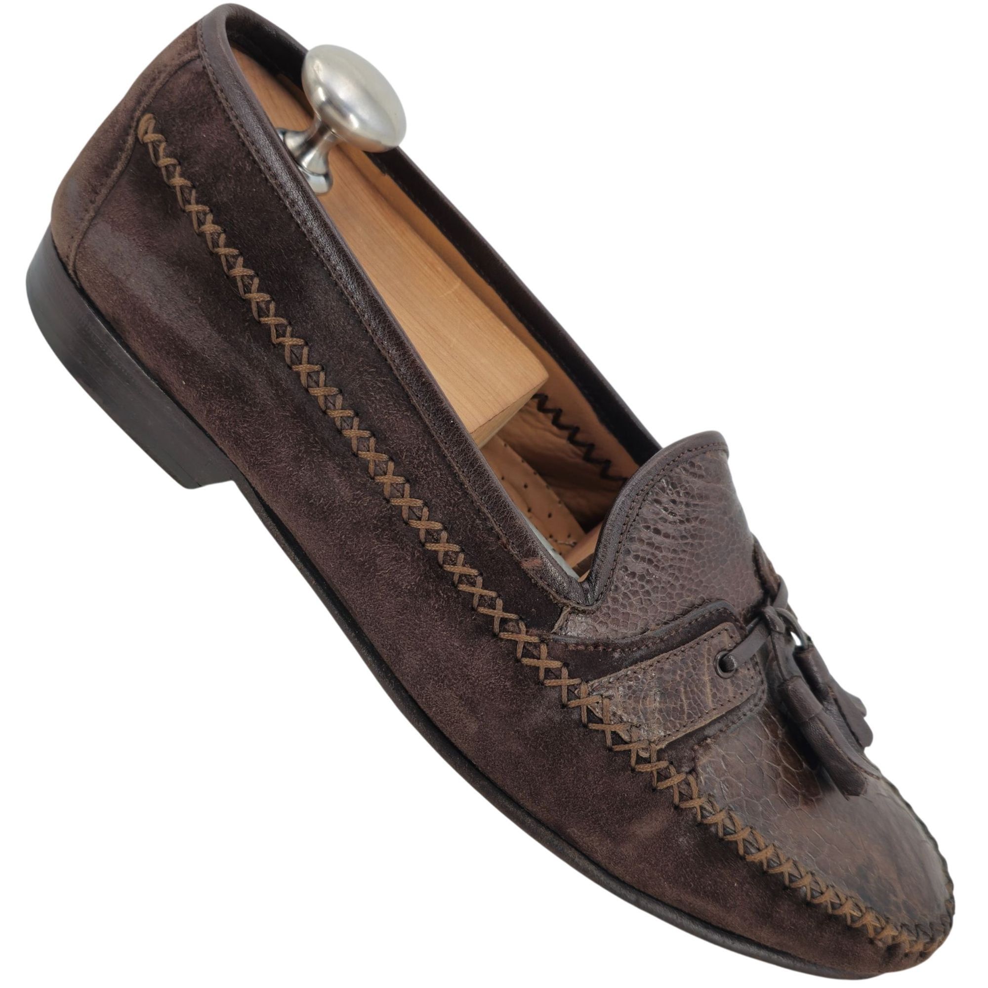 Mezlan Vintage Mezlan Exotic Ostrich Suede Dress Shoes Men's 8.5M Size US 8.5 / EU 41-42 - 1 Thumbnail