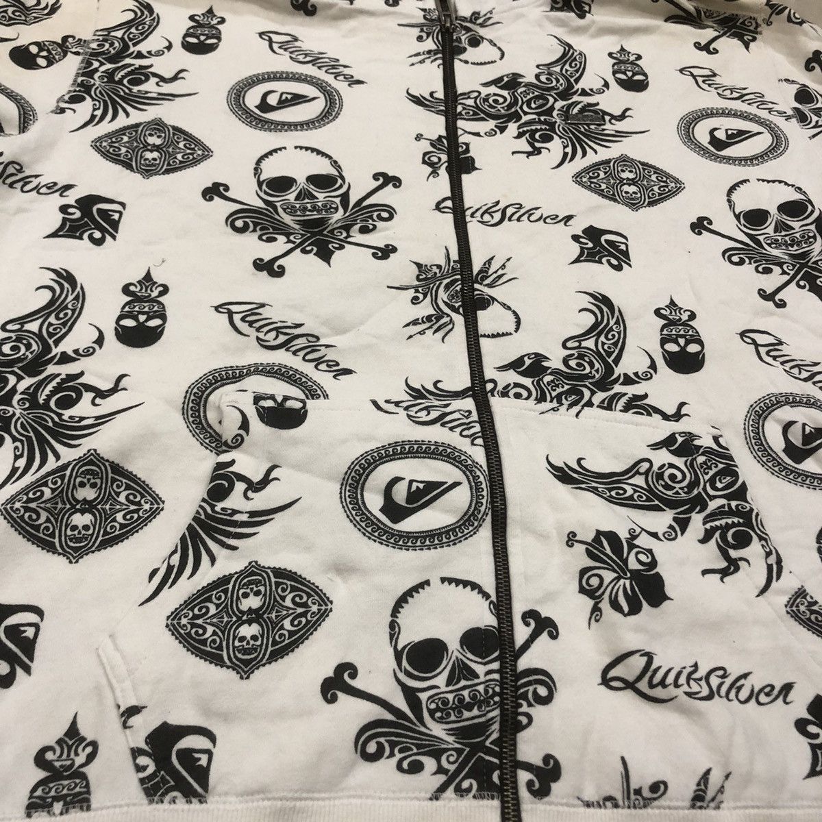 Quiksilver Dope Quiksilver All Over Skull Print Zipper Hodie Size US XL / EU 56 / 4 - 11 Thumbnail
