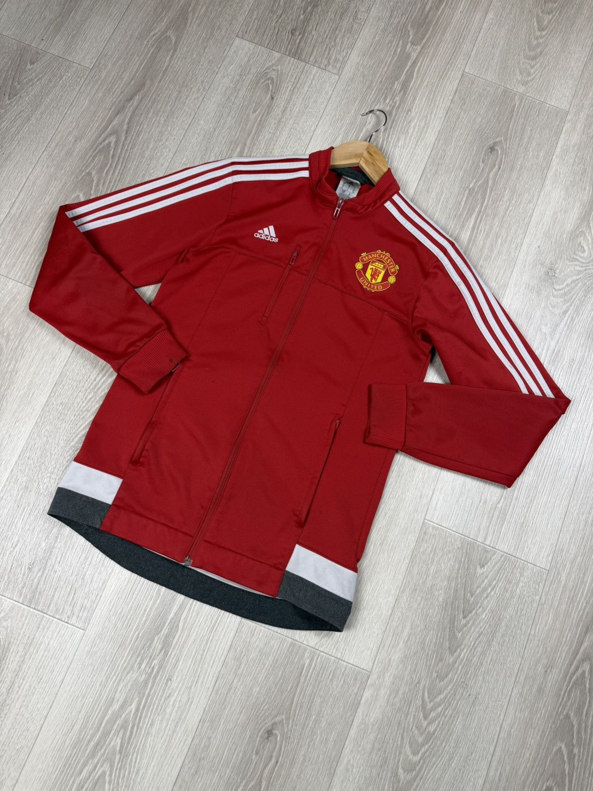 Adidas Manchester United Adidas Training Football Soccer Track Top Size US S / EU 44-46 / 1 - 3 Thumbnail