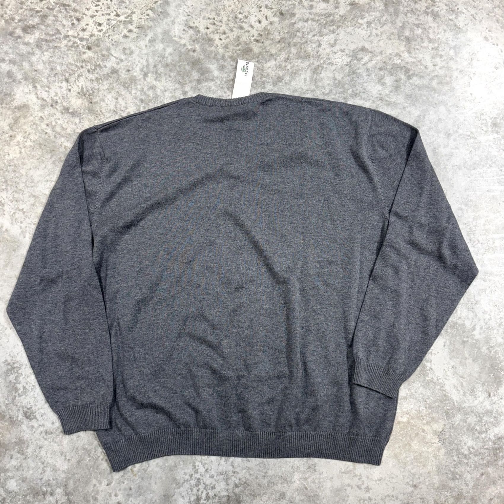 Lacoste Lacoste Sweater Mens 3XL Gray V Neck Long Sleeve Knit Pullover Croc Logo Size US XXL / EU 58 / 5 - 5 Thumbnail
