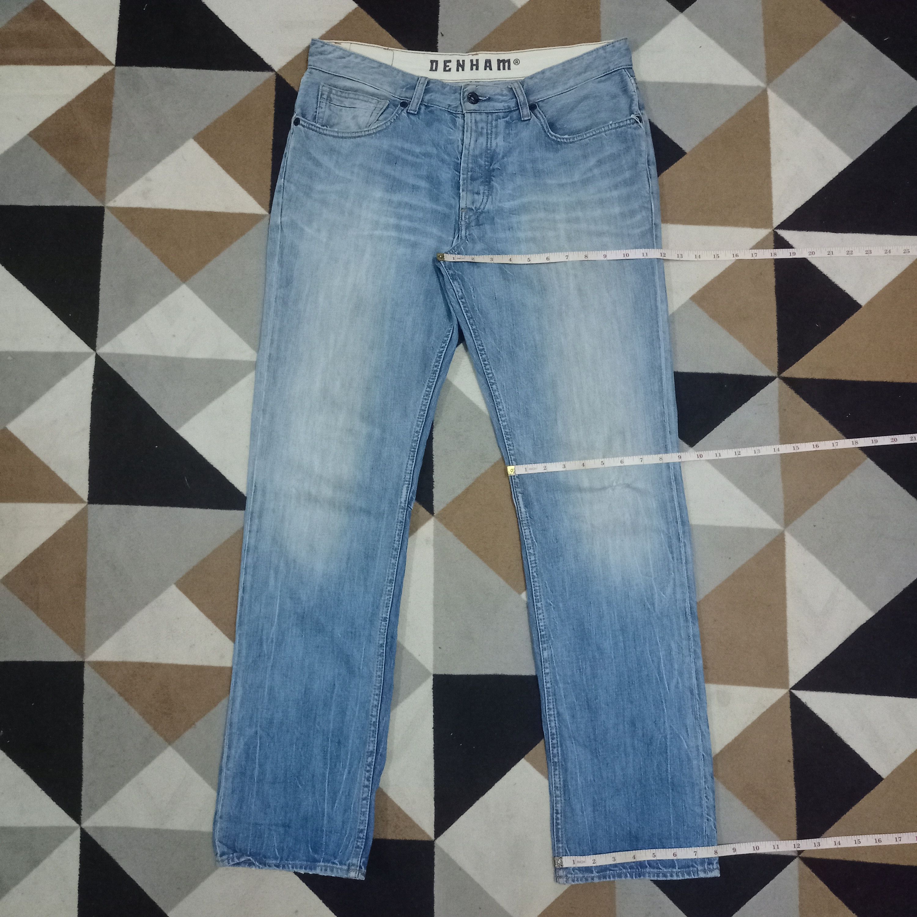 DENHAM Vintage Denhan Razor Blue Wash Loose Jeans 35x33 Size US 35 - 14 Thumbnail