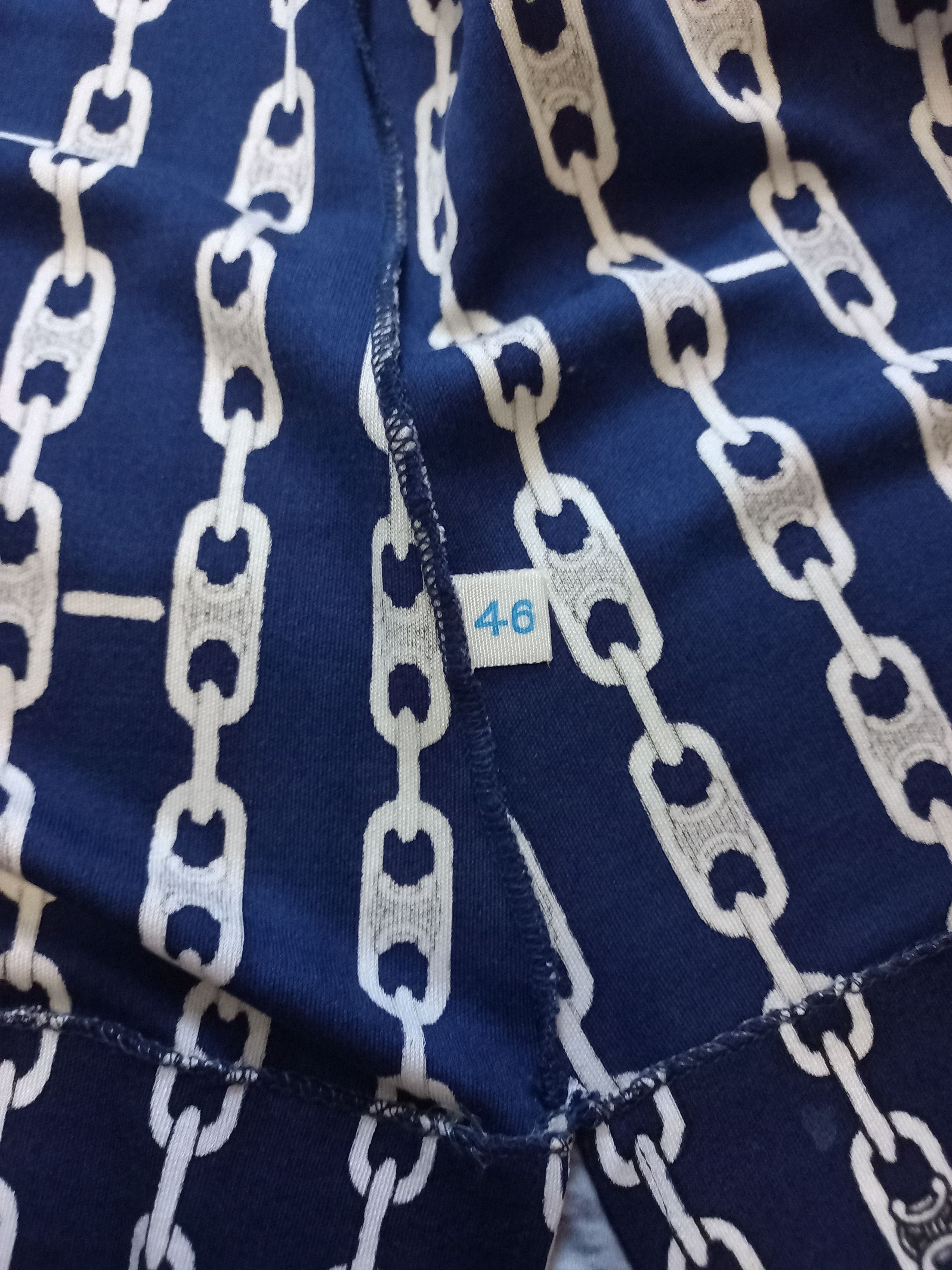 Celine × Vintage Shirt Celine Blue Womens, Pure Shilk 100 Size L / US 10 / IT 46 - 12 Thumbnail