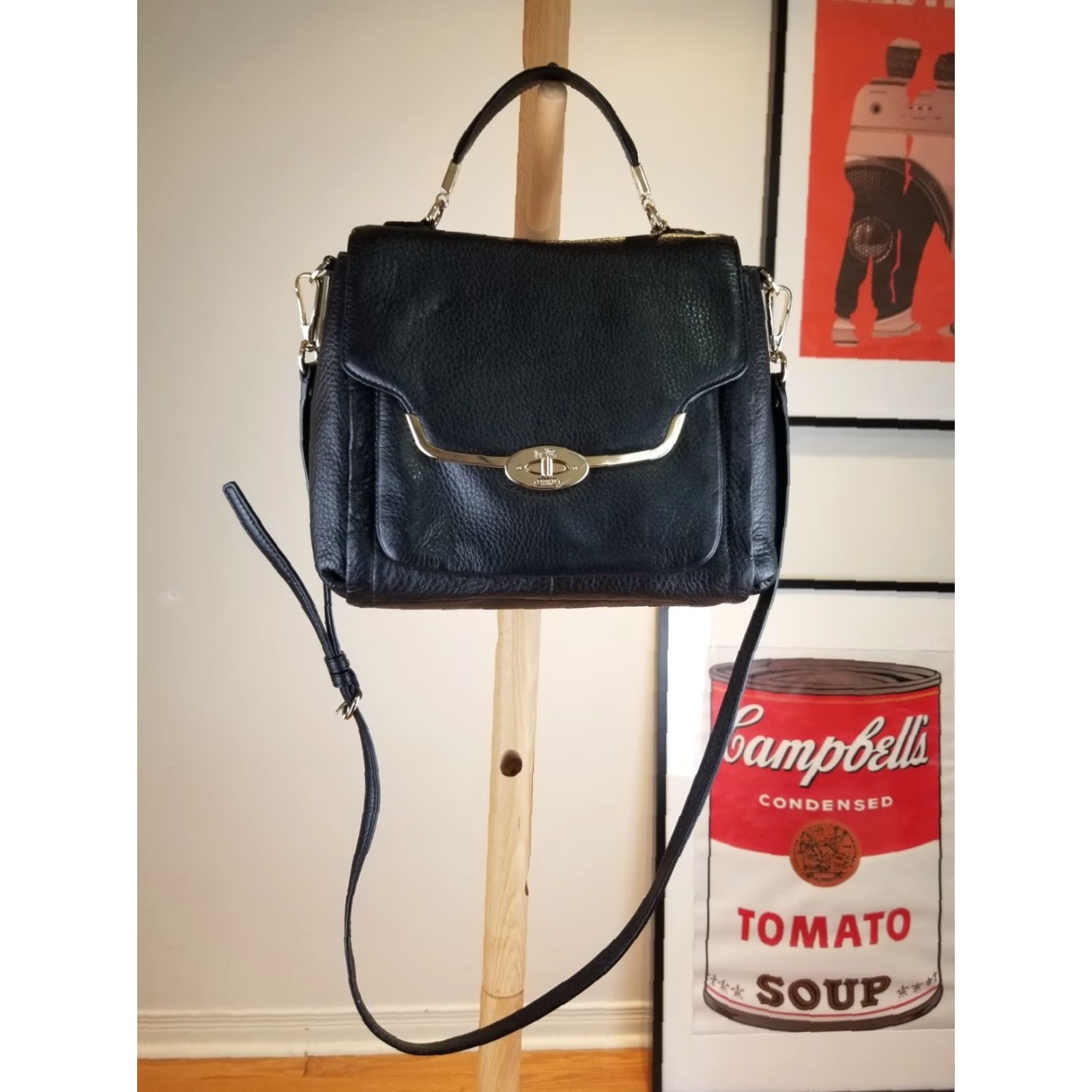 Coach VINTAGE COACH BLACK LEATHER SHOULDER HANDBAG CROSS BAG 26624 Ladies Medium Bag Size ONE SIZE - 2 Thumbnail