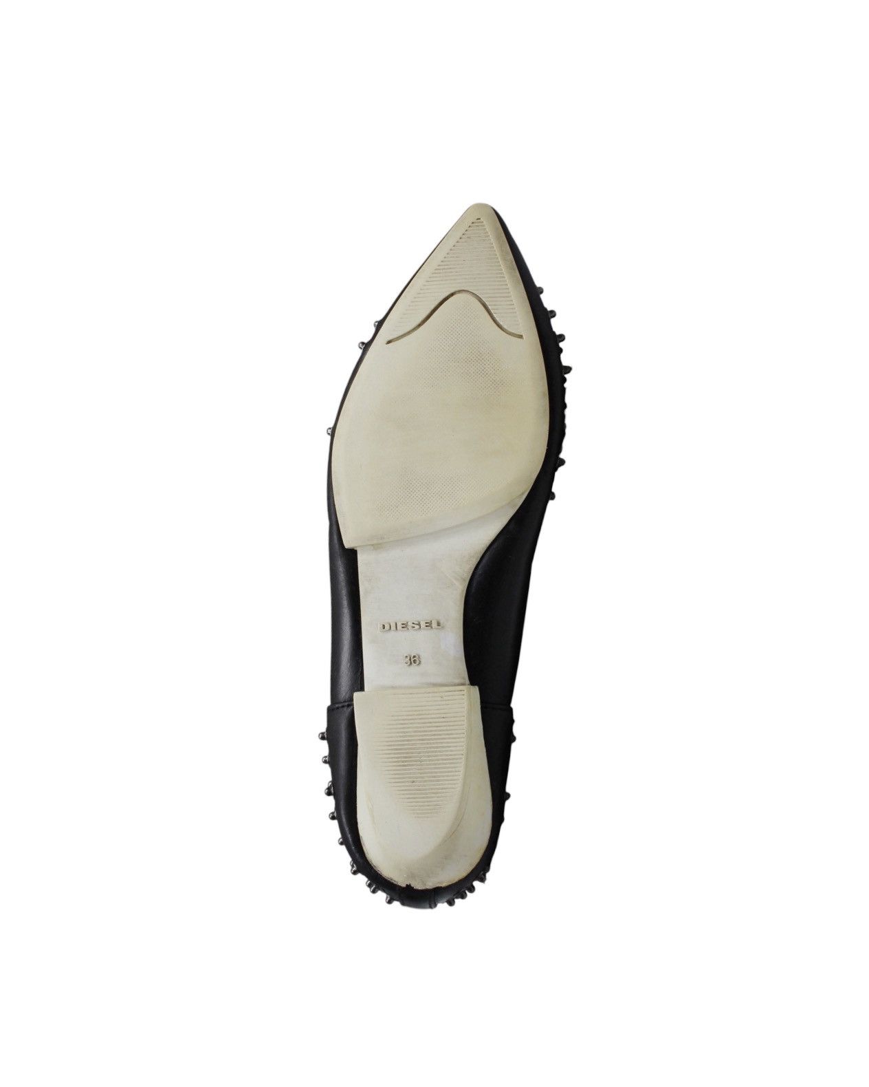 Diesel 2000S DIESEL STUDDED LEATHER POINTED FLATS Size US 6 / IT 36 - 9 Thumbnail