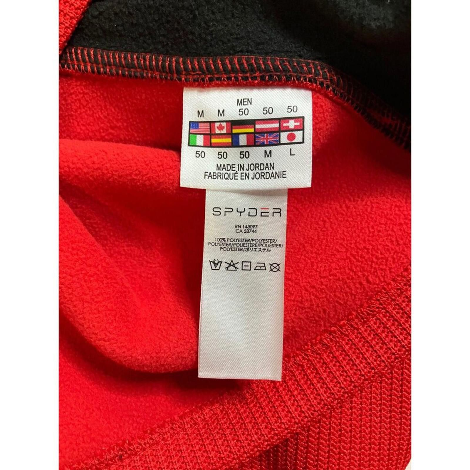Spyder Spyder Men's Quarter-Zip Pullover Red Black Fleece Outdoor M Size US M / EU 48-50 / 2 - 6 Thumbnail